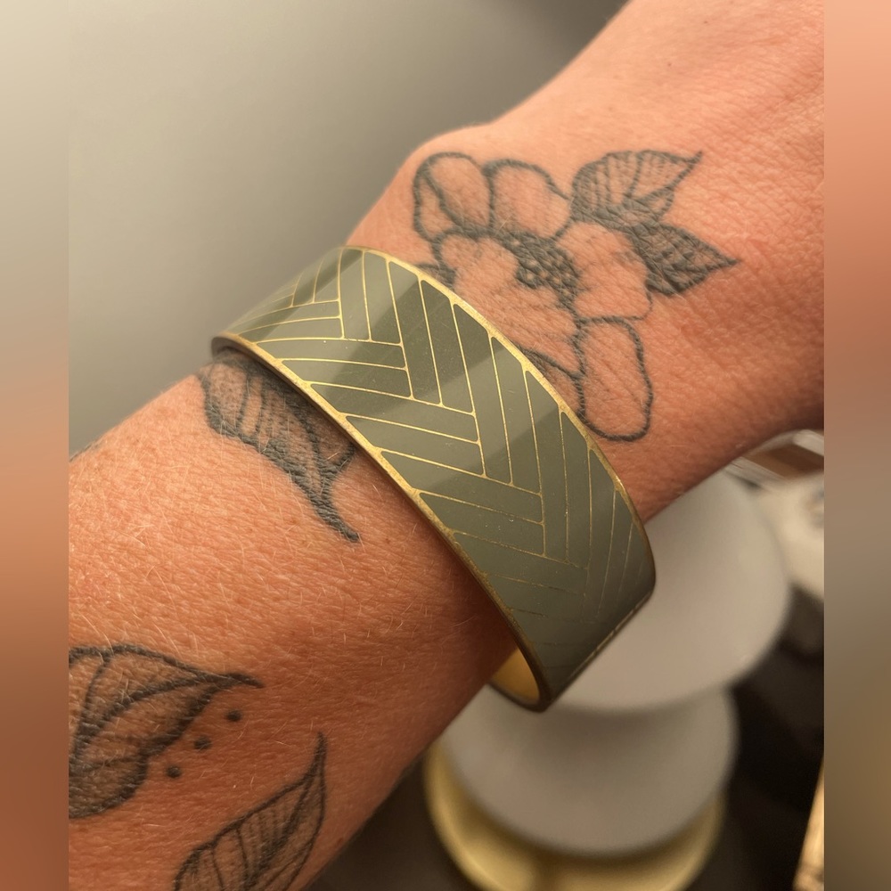 Bangle teal and gold